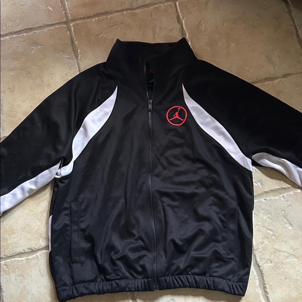 Jordan Black Mesh Jacket with Red Logo